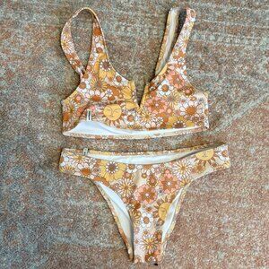 Sun bleached bikini "byron bay" print - full set
